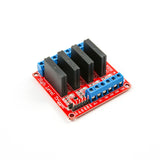 4-channel 5V solid state relay module with screw terminals and high-level trigger for Arduino and ESP32