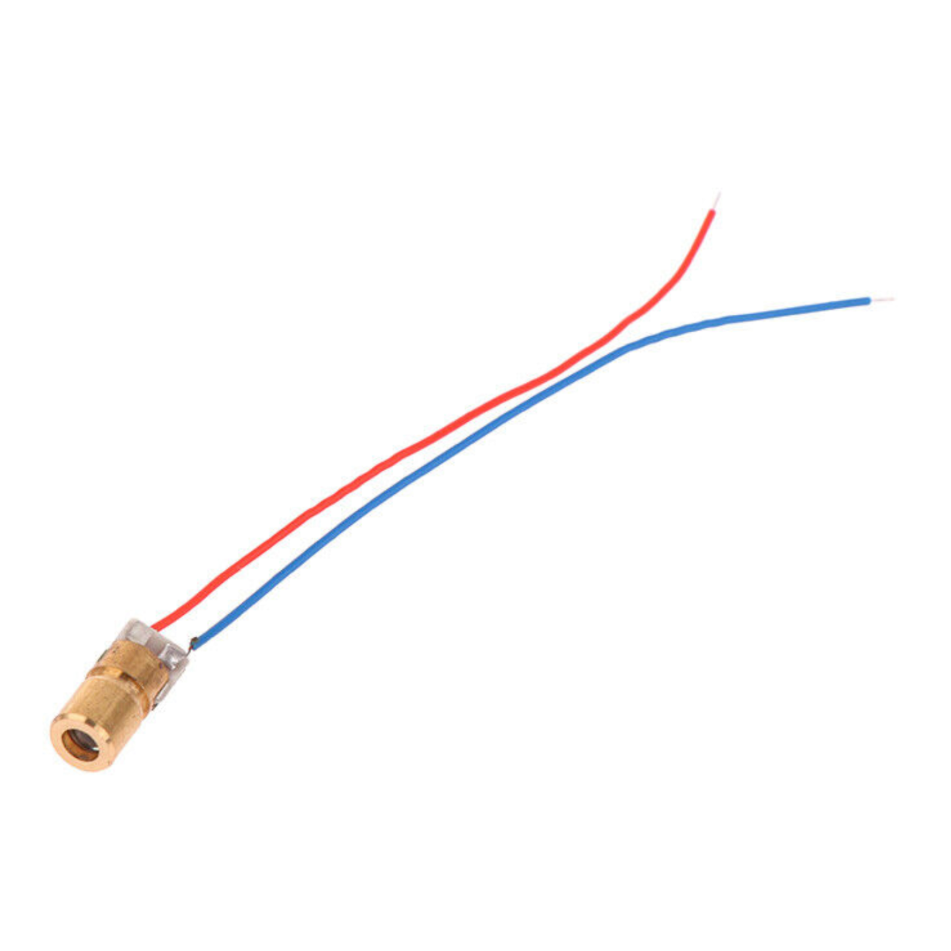 Single ShillehTek 6mm 650nm 5mW red laser diode module with wire loops