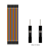 ShillehTek 120pcs 20cm female to male Dupont wires showing wires and connectors