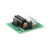 Close up of ULN2003 driver board with circuit components and pins