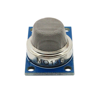 Close-up of ShillehTek MQ-135 sensor showing metal mesh and blue board