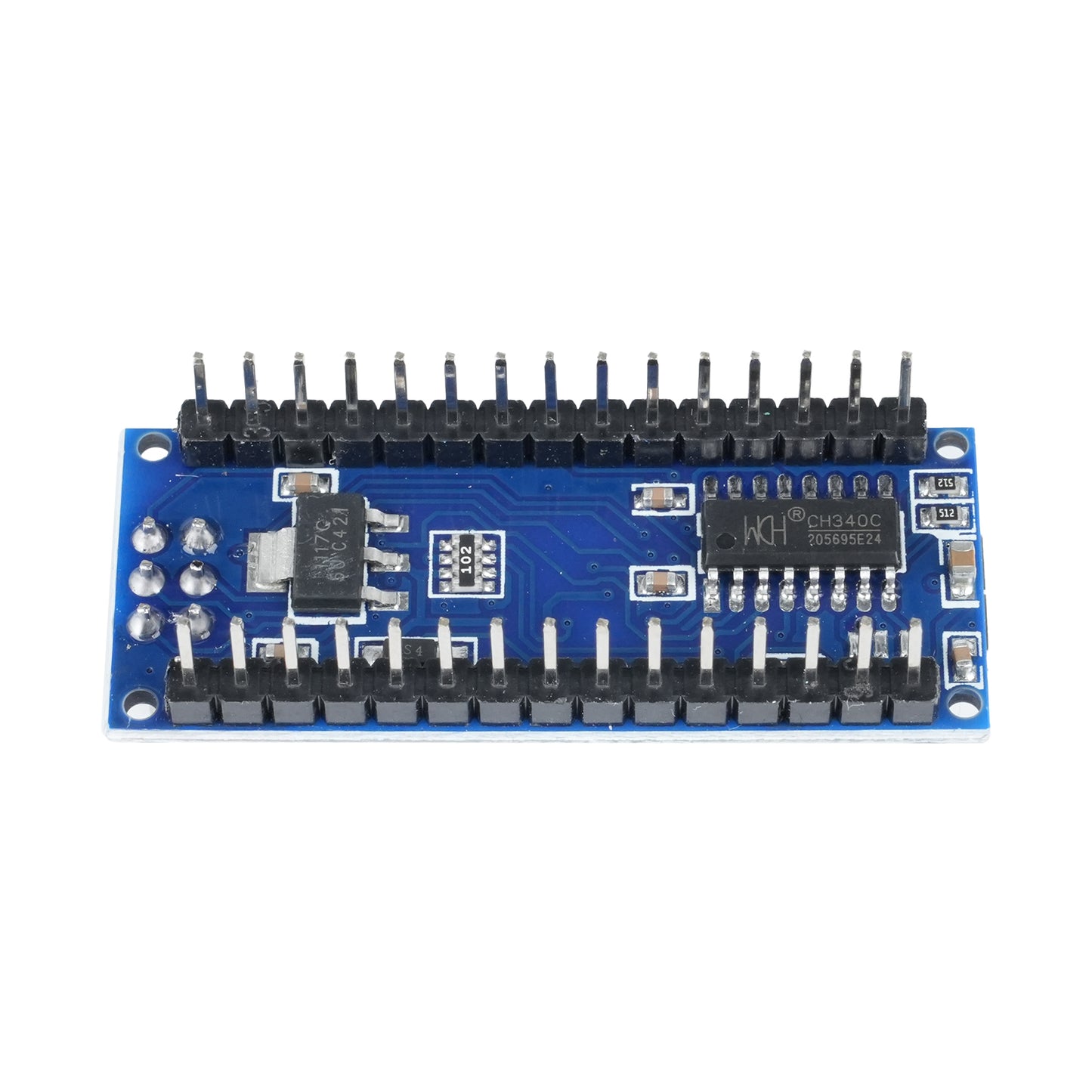 Arduino Nano V3.0 ATmega328P CH340C Type-C board front with micro USB port