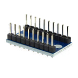 Side view of ShillehTek Pre-Soldered TXS0108E Logic Level Converter showing metal pins