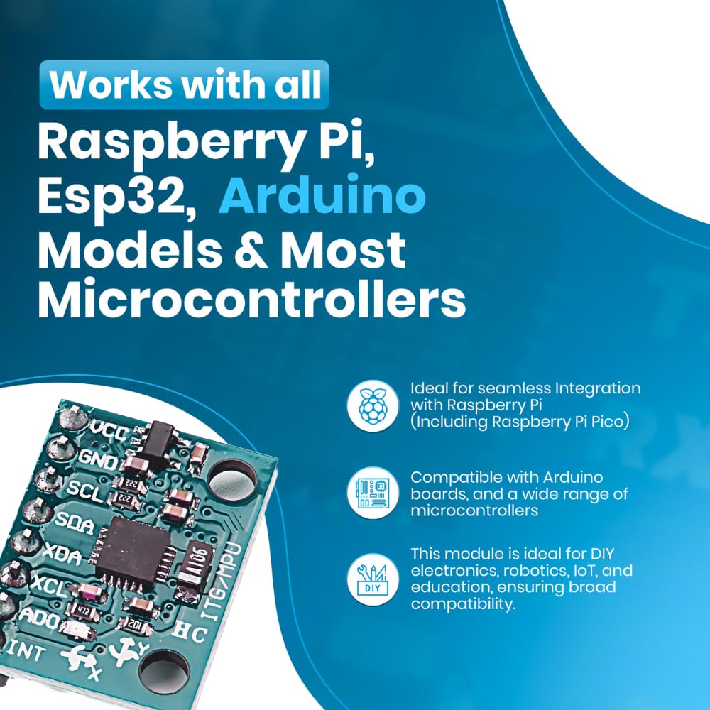 ShillehTek MPU6050 IMU Accelerometer Sensor Arduino Pack 2pc