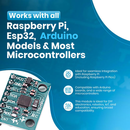 ShillehTek MPU6050 IMU Accelerometer Sensor Arduino Pack 2pc