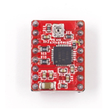 Overhead detailed view of ShillehTek A4988 stepper motor driver circuit board