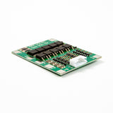 4S 30A 18650 lithium battery protection board with cable and electronic components on green PCB