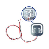 Back view and close-up detail of 50kg half-bridge load cell strain sensor with wires for body scale