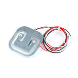 50kg half-bridge load cell strain sensor with attached red, black, and white wires for body scale applications