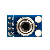 Top view showing sensor lens and pin labels of ShillehTek MLX90614 module