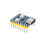 angled close-up of ShillehTek RP2040 Zero Microcontroller Board showing USB-C port