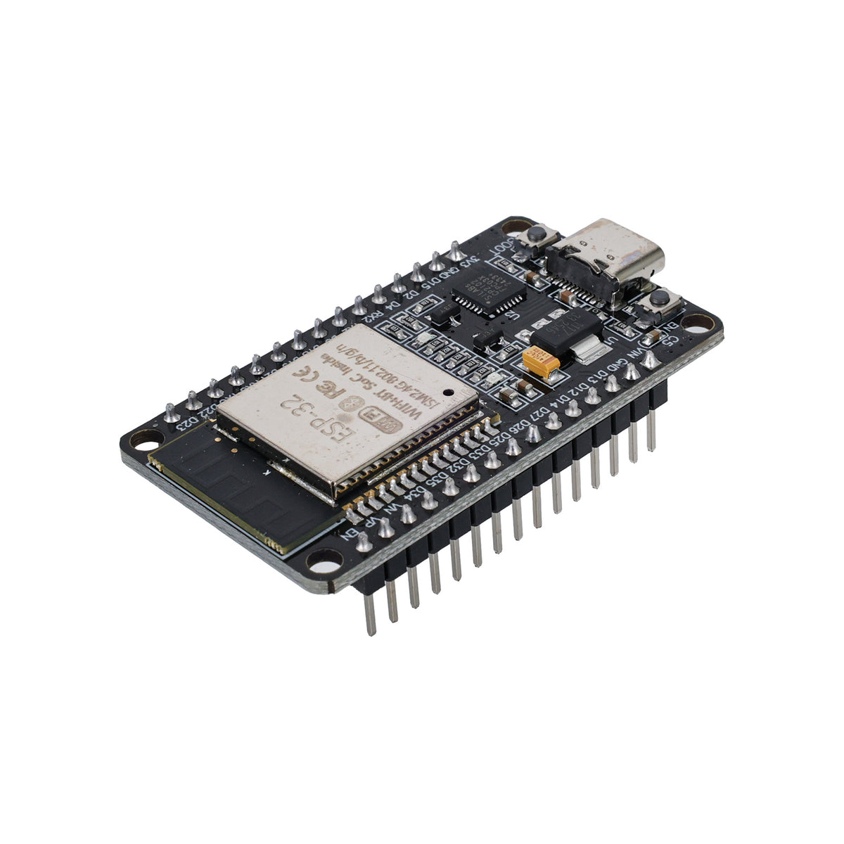 ESP-WROOM-32 ESP32 Dev Board with CP2102 USB-C connector and pins