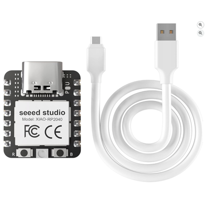 ShillehTek Seeed Studio XIAO RP2040 microcontroller with USB C cable coiled