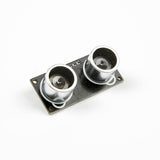 ShillehTek HC-SR04 Ultrasonic Distance Sensor diagonal view showing sensor mesh and circuits