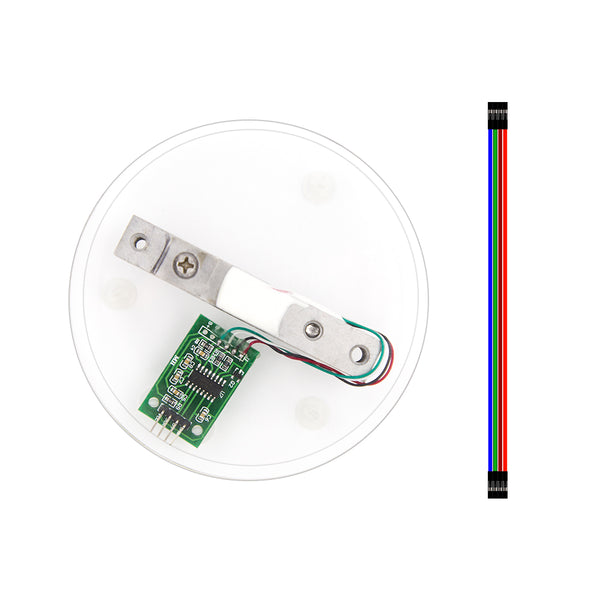 5kg load cell sensor with HX711 amplifier module and colored jumper wires for Arduino Raspberry Pi ESP32