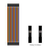 ShillehTek 120pcs 20cm female to female Dupont wires showing wire ends and connectors