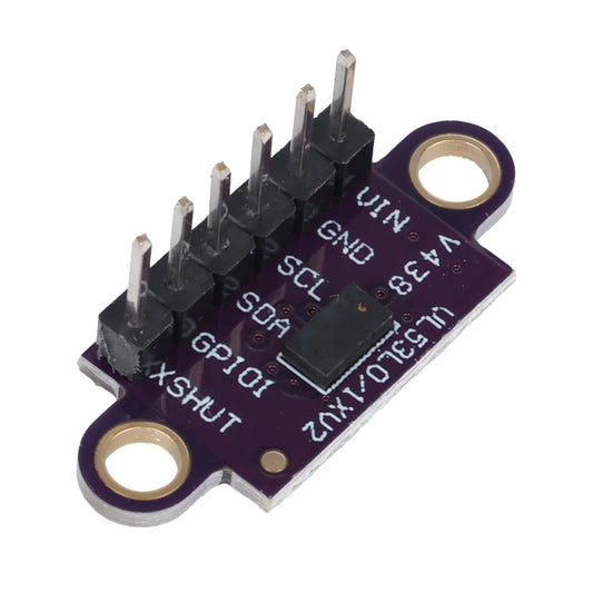 Close-up of VL53L0X Pre-Soldered Laser Ranging ToF Sensor Module pins