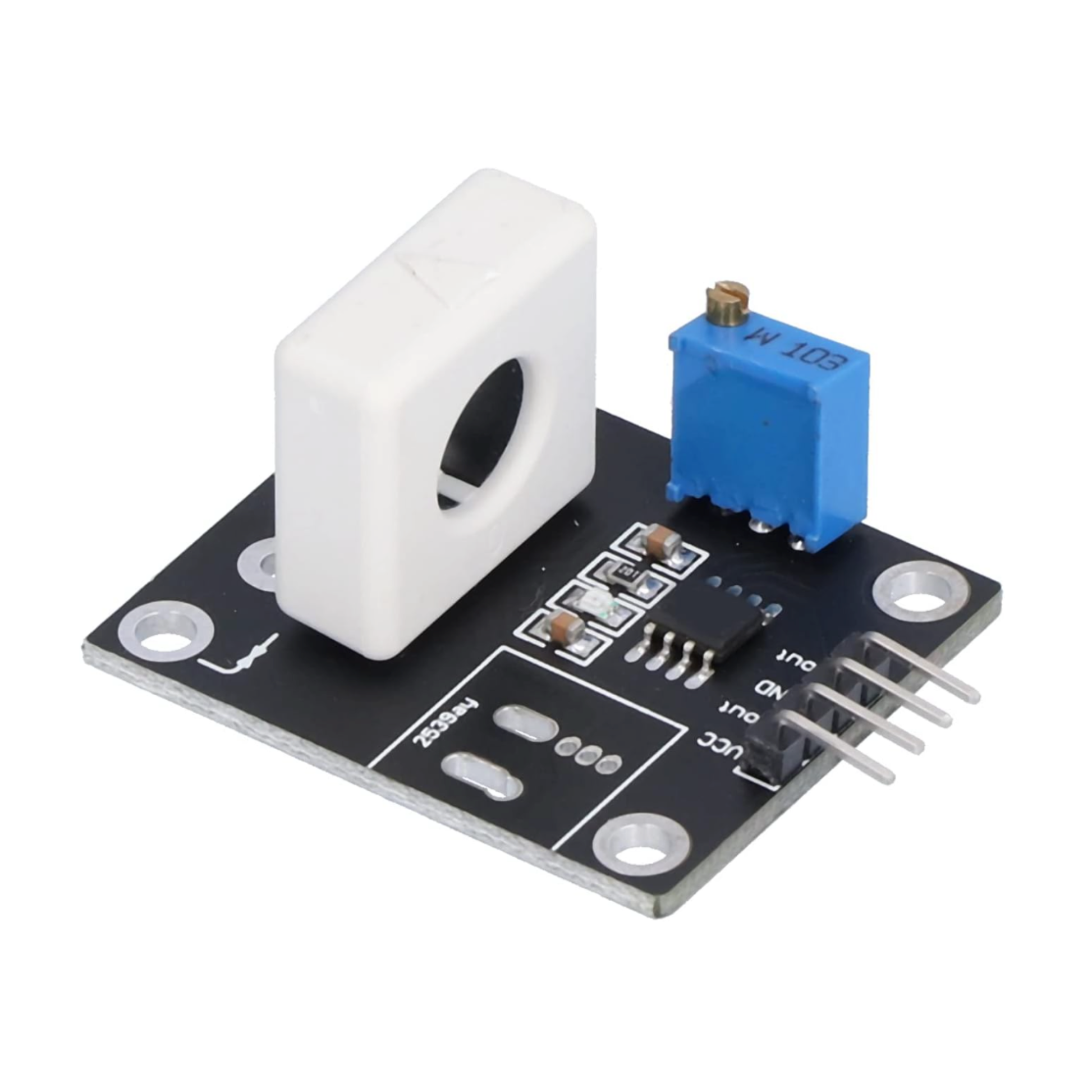 ShillehTek WCS1700 current sensor board detailed electronic components and sensor ring