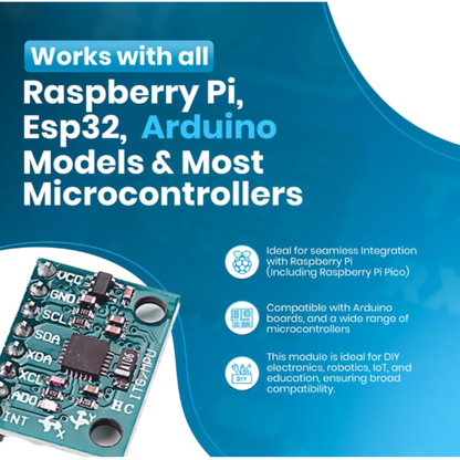 ShillehTek Pre-Soldered MPU6050 IMU Accelerometer Sensor Arduino Pack 2pc