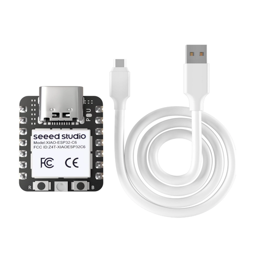 ESP32-C6 Pre-Soldered XIAO Seeed Development Board with USB-C cable coiled