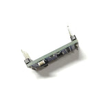Side view of blue ShillehTek ADXL345 3-Axis accelerometer sensor showing component height