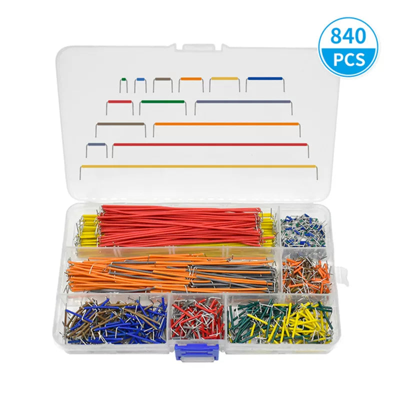 840-piece breadboard jumper wire kit with multiple colors and storage box for Arduino Raspberry Pi ESP32