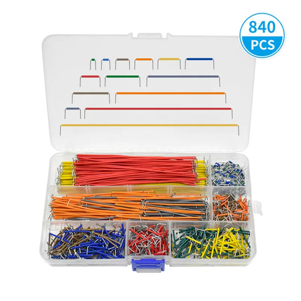 840-piece breadboard jumper wire kit with multiple colors and storage box for Arduino Raspberry Pi ESP32