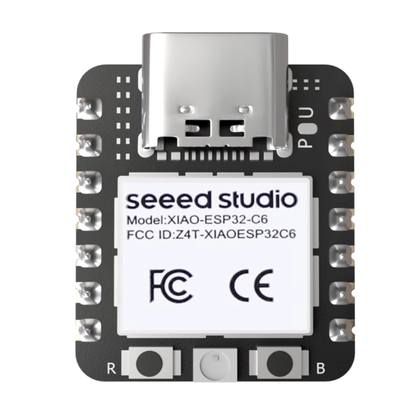 Close-up front view of ESP32-C6 XIAO Seeed development board