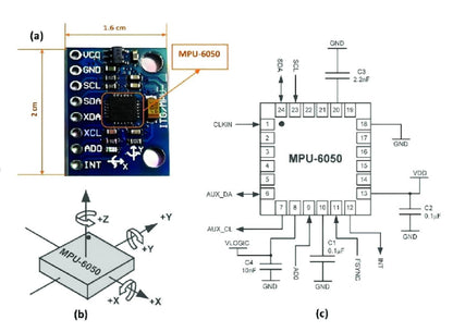 ShillehTek MPU6050 IMU Accelerometer Sensor Arduino Pack 2pc
