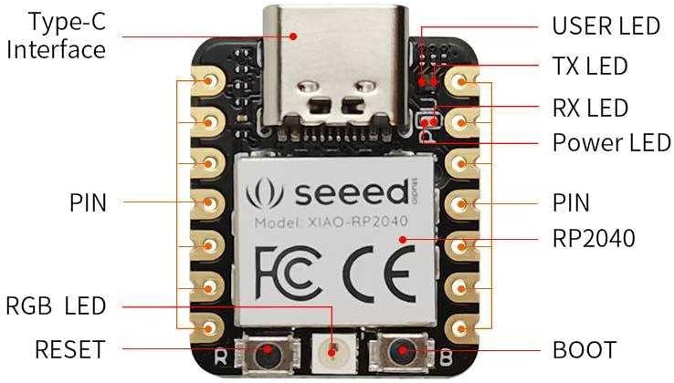 Seeed Studio XIAO RP2040 Pre-Soldered Microcontroller Arduino