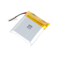 Silver rectangular 602535 500mAh 3.7V rechargeable lithium battery with yellow tape