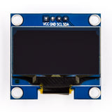Front view showing pins and label on 1.3 inch OLED display ShillehTek