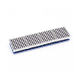 MAX7219 4-in-1 Dot Matrix Display Module with red LEDs on blue board