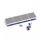 MAX7219 4-in-1 Dot Matrix Display Module with jumper wires and pin headers