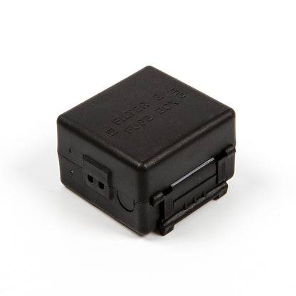 Side angle of closed filter and fuse box case for ShillehTek relay module