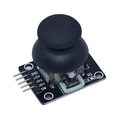 black joystick module with pins on circuit board ShillehTek KY-023 Dual Axis Joystick Module