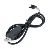 Coiled FT232RL USB to TTL Serial Cable Adapter with colored wires