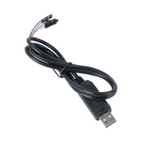 Close up of multi-color wire ends on FT232RL USB to TTL Serial Cable Adapter