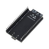 Angled rear view of ESP32-DevKitC-VE development board with exposed pins