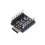 Angled view of Seeeduino XIAO SAMD21 Arduino board showing USB-C port