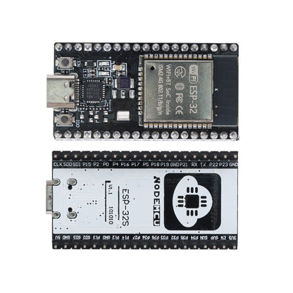 ESP32 Dev Board 4MB CP2102 USB-C bottom side with full pin labels