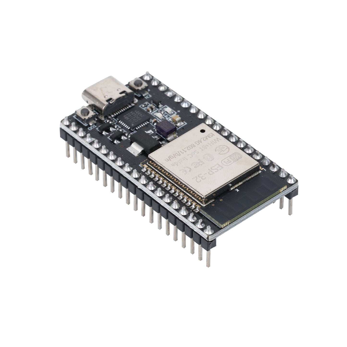 ESP32 Dev Board 4MB CP2102 USB-C rear view with NodeMCU logo