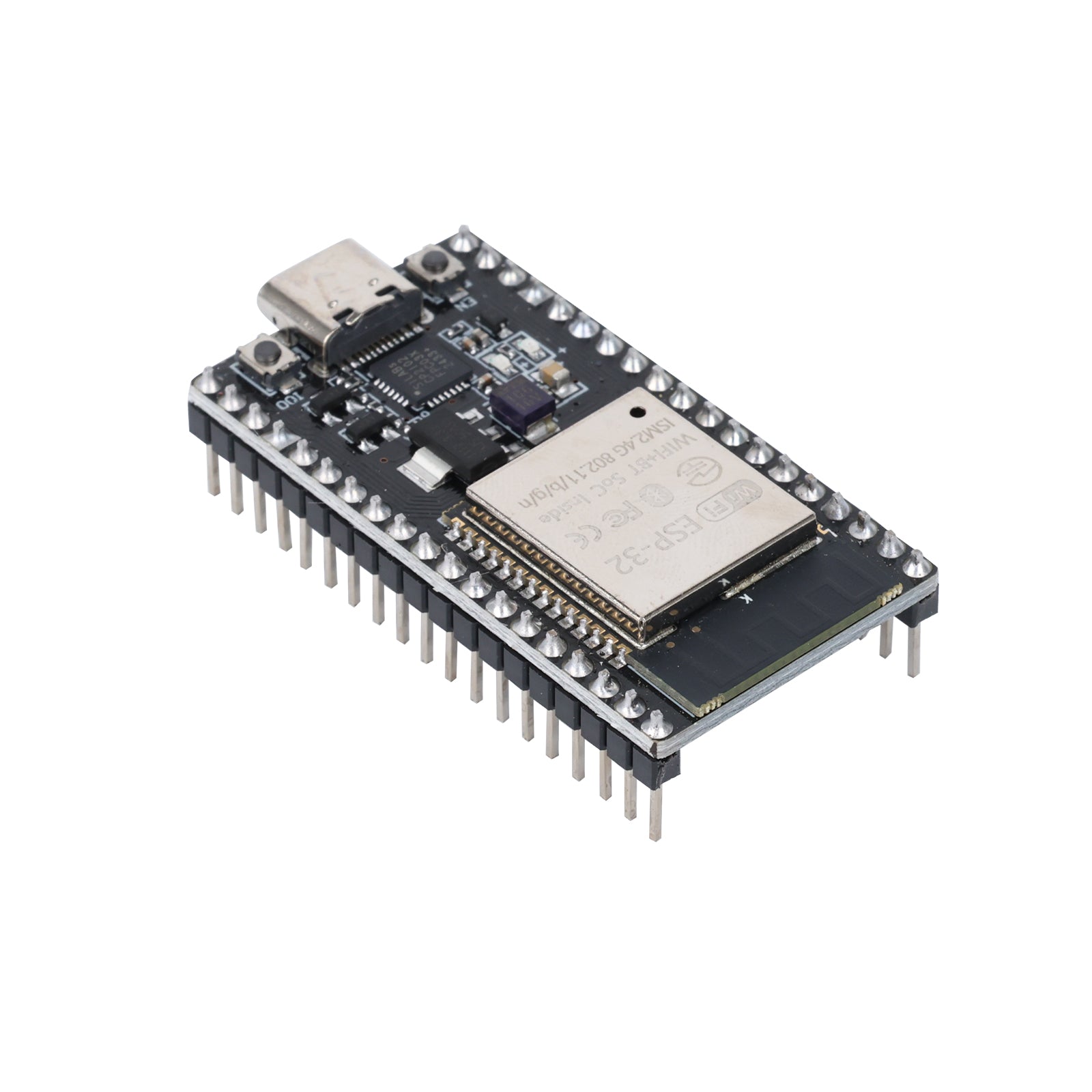 ESP32 Dev Board 4MB CP2102 USB-C rear view with NodeMCU logo