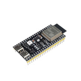Angled front view of ESP32-S3 DevKitC-1 Dev Board with pins and USB-C connectors