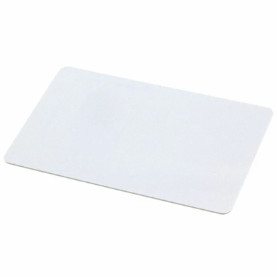 Plain white RFID smart card with rounded corners ShillehTek 13.56MHz S50 1K chip