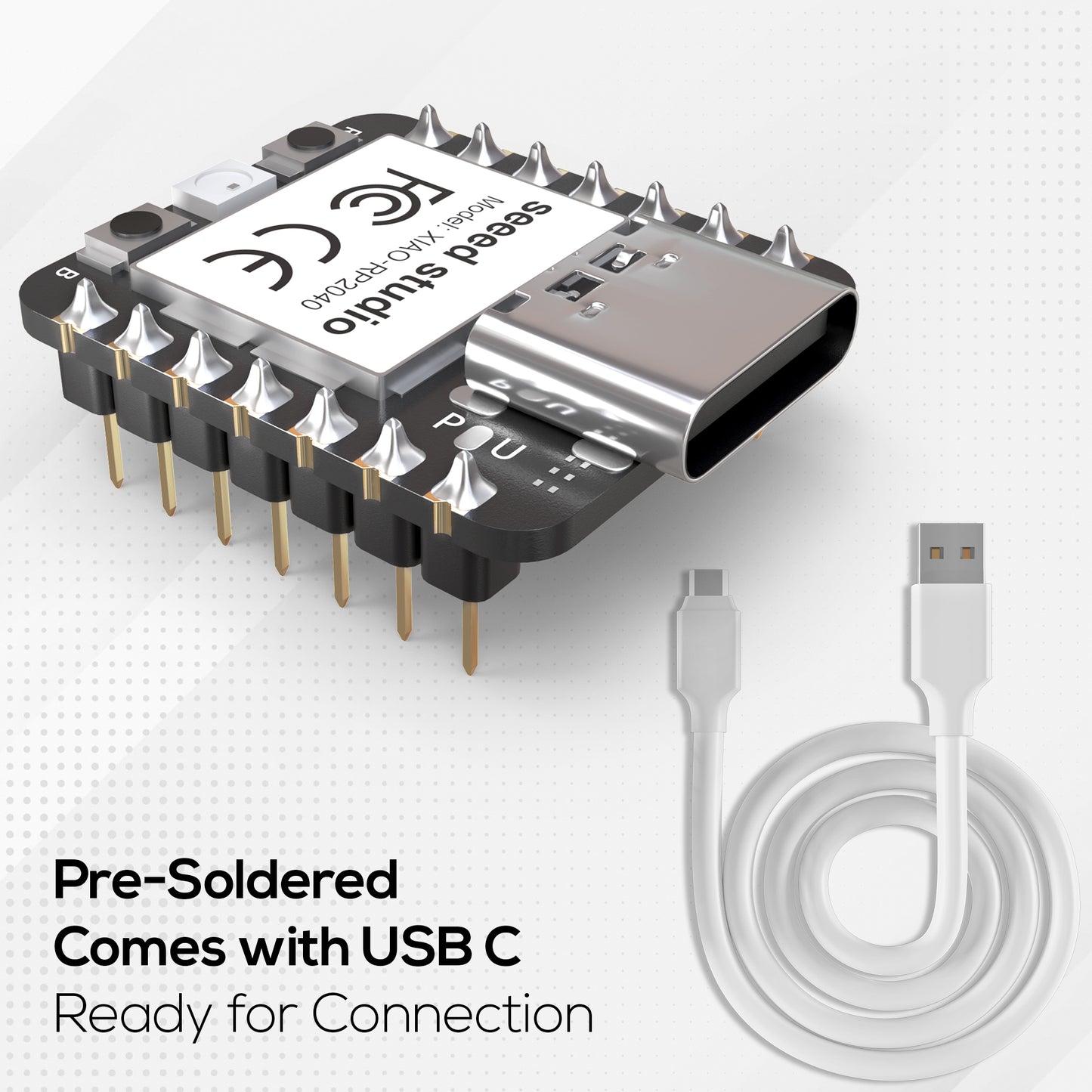 Seeed Studio XIAO RP2040 Pre-Soldered with USB to USB-C Cable