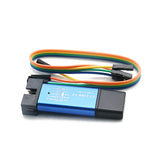 ST-LINK V2 blue coding tool and colorful connector wires for STM8 & STM32