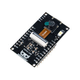 Close view of ESP32-CAM development board with OV3660 camera module