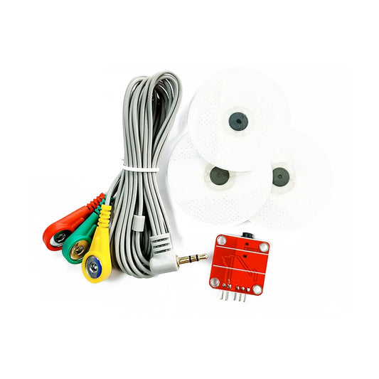 AD8232 ECG module with electrode cable and adhesive pads sensor kit
