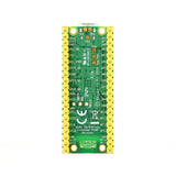 Bottom view highlighting GPIO pin labels and design on Raspberry Pi Pico 2W